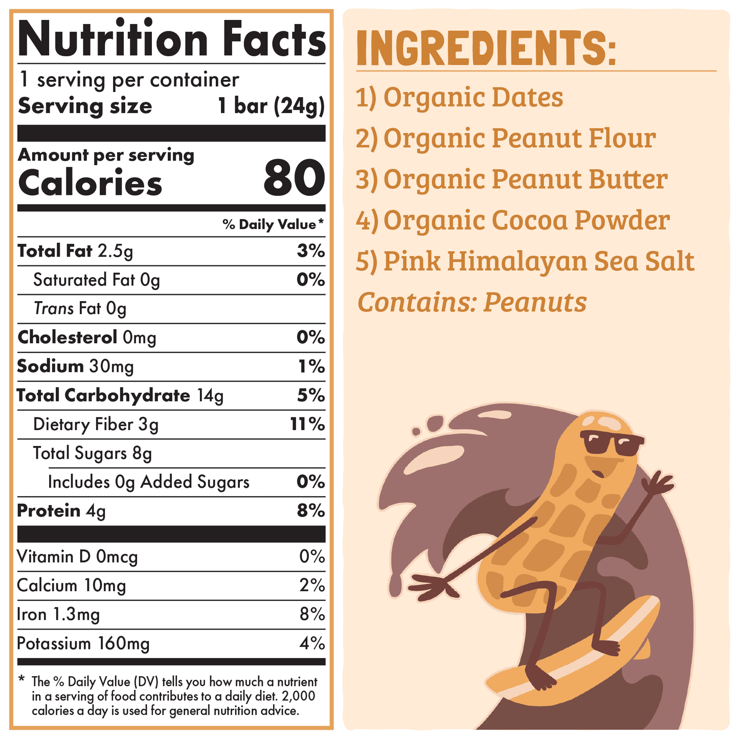 Skout Organic Chocolate Peanut Butter Kids Bar - Vegan America