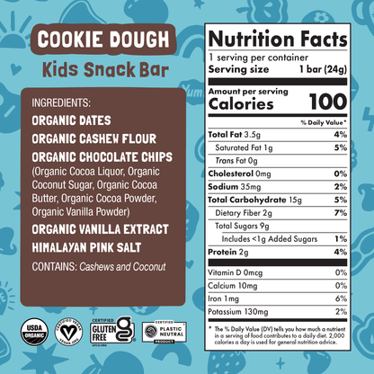 Skout Organic Cookie Dough Kids Bar