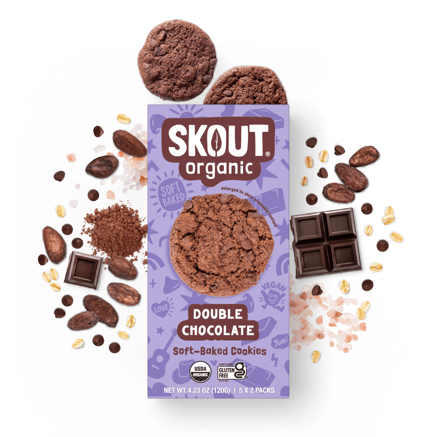 Skout Organic Double Chocolate Soft Baked Cookies