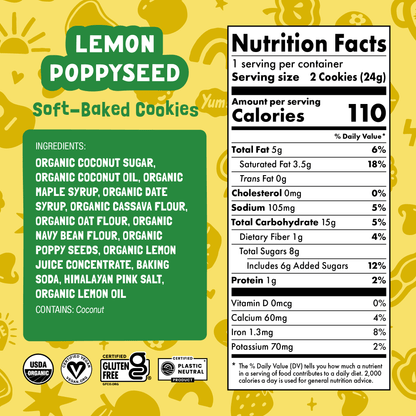 Skout Organic Lemon Poppyseed Soft Baked Cookies