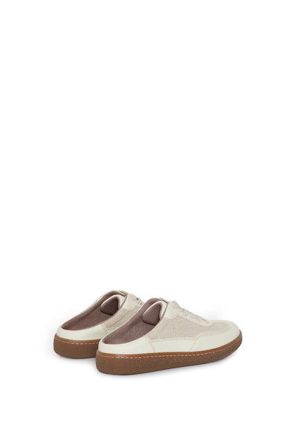 MULE HAZE – beige mule sneakers from apple leather and linen