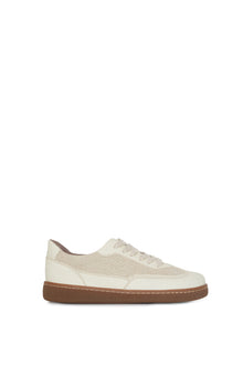 NOMAD SUN – beige sneakers from apple leather and linen