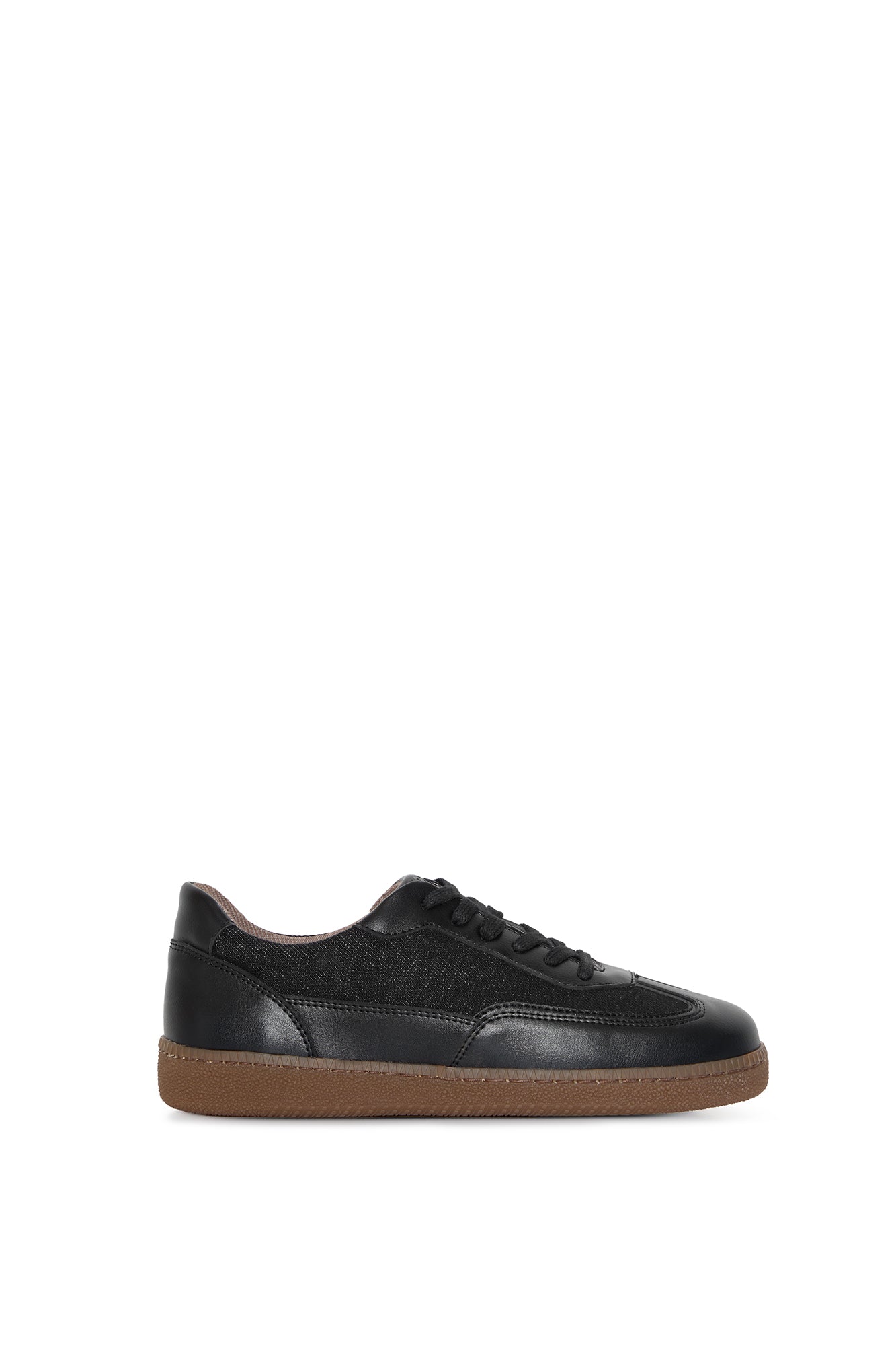 NOMAD MOON – black sneakers from wheat & corn leather and linen