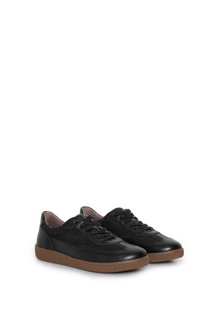 NOMAD MOON – black sneakers from wheat & corn leather and linen