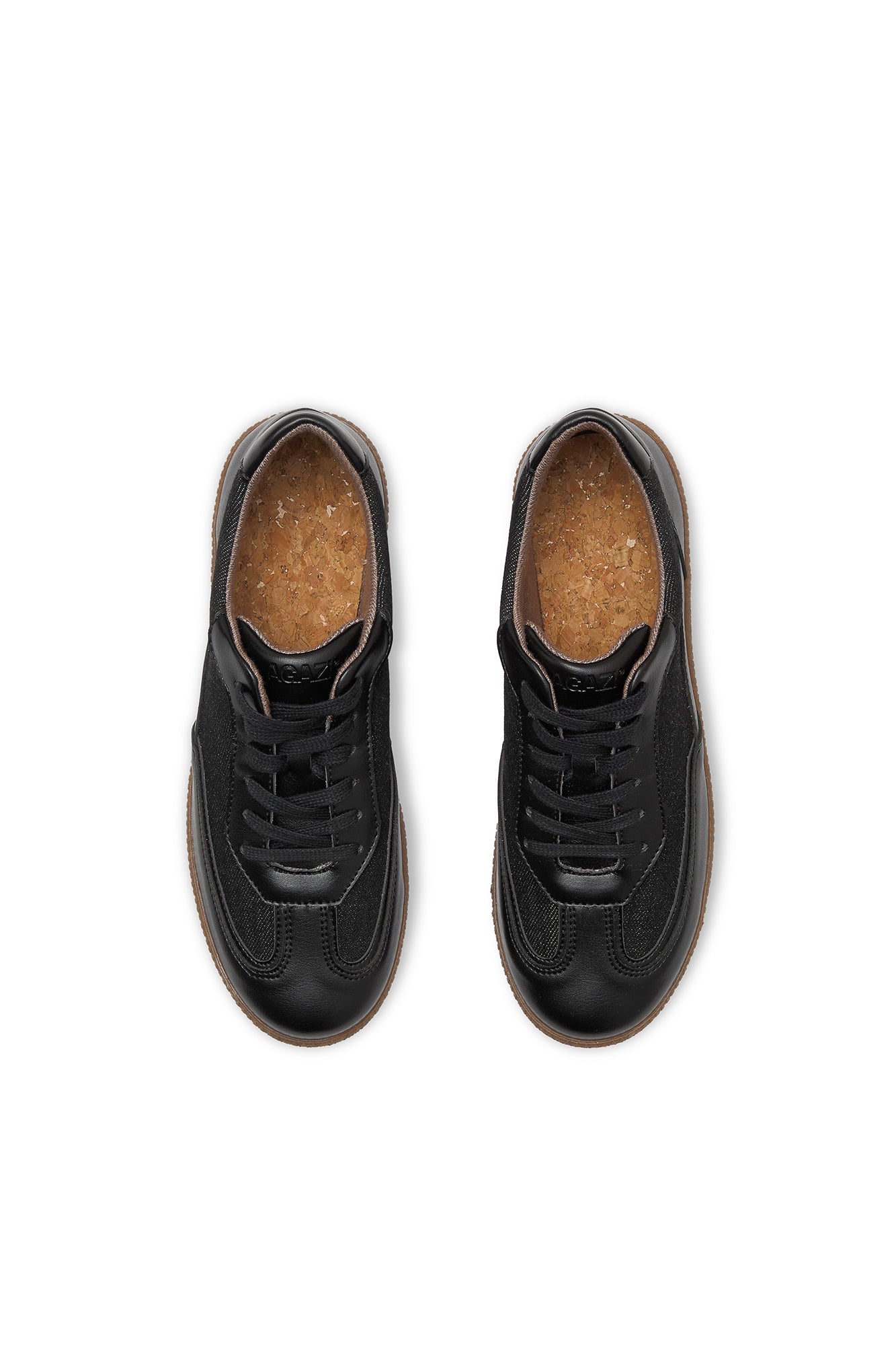 NOMAD MOON – black sneakers from wheat & corn leather and linen