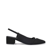 Women's Vegan Low-Heeled Sandals Solane Black - Vegan America
