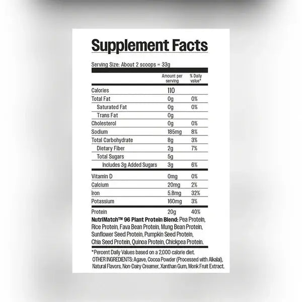 LiveComplete NutriMatch™ Plant Protein | CASE PACK 8 units | Chocolate | 20 Servings | 20g Clean Plant Protein Powder with 96% Match Rate