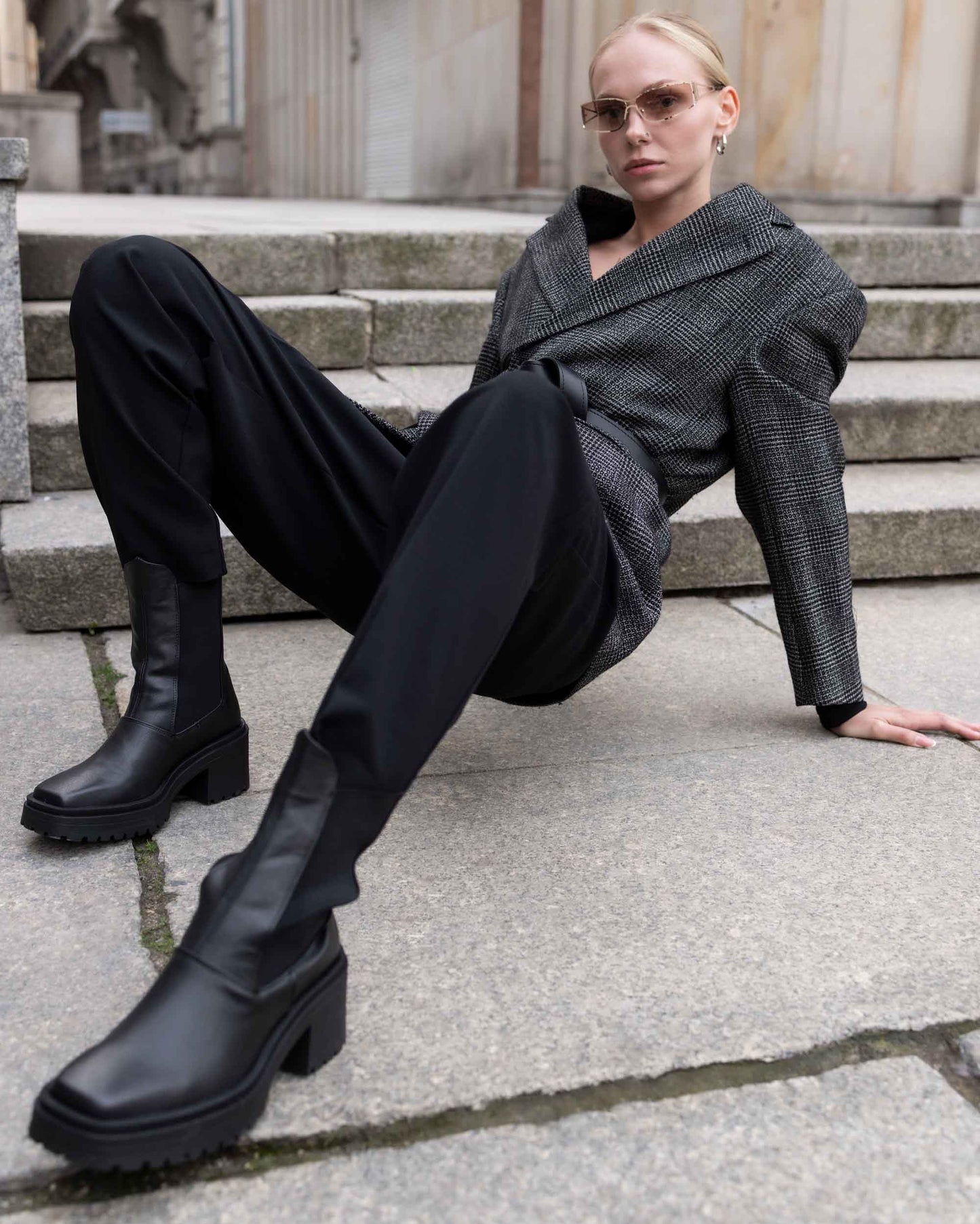 Squared chelsea boots - Vegan America