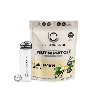 Starter Kit – Plant Protein Powder (10 Servings + Shaker Bottle) | Powered by NutriMatch™