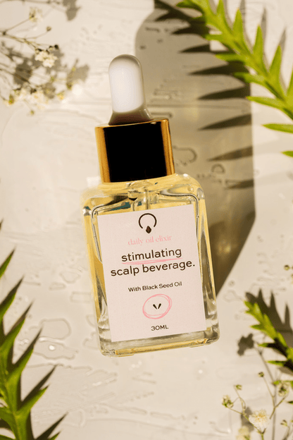 Stimulating Scalp Beverage LOW POROSITY WITH BLACK SEED OIL - HAIR GROWTH OIL - Vegan America