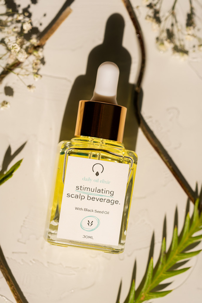 Stimulating Scalp Beverage - Medium Porosity with Black Seed Oil - Hair Growth Oil