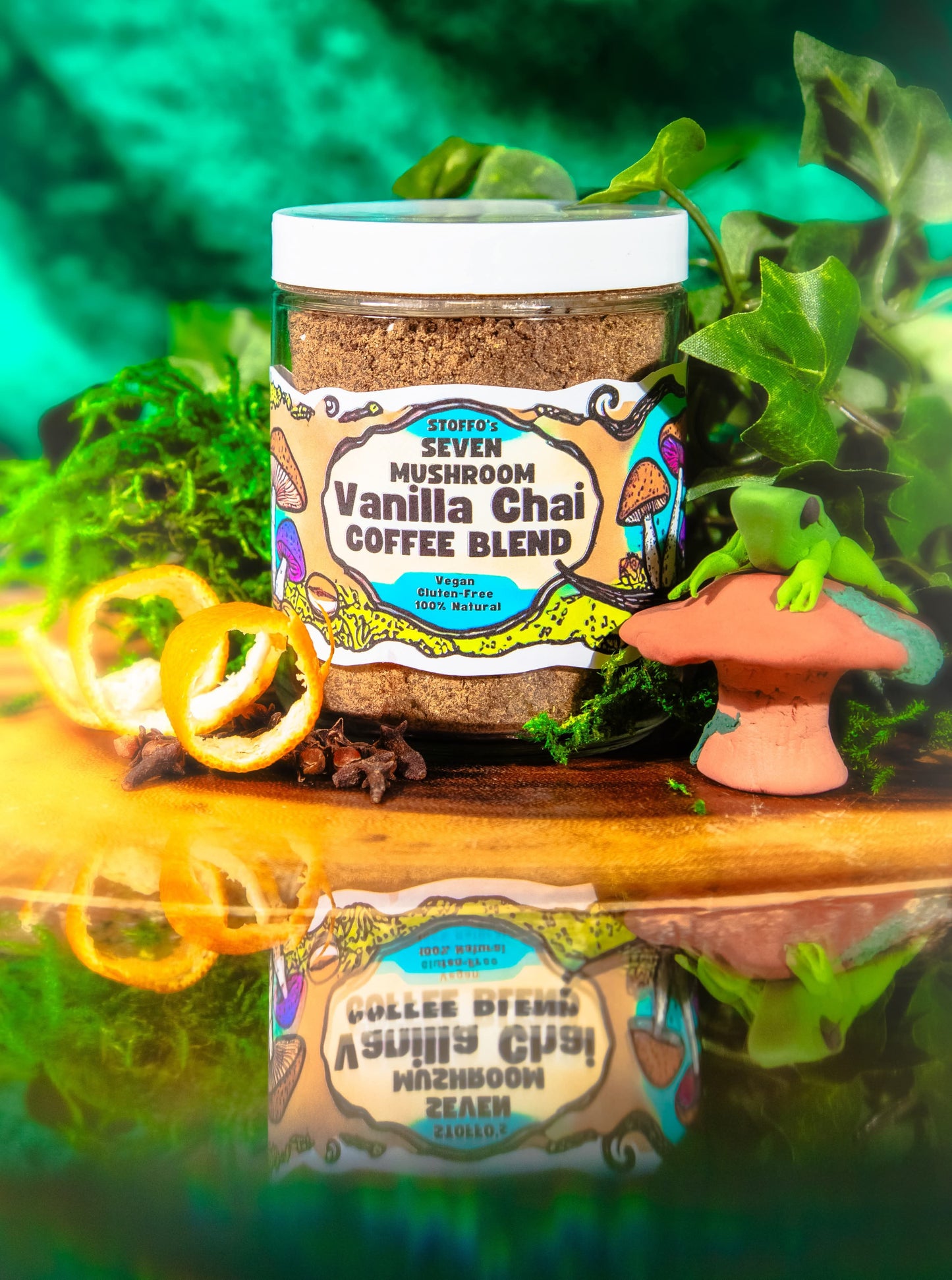 7 MUSHROOM VANILLA CHAI COFFEE • pre-ground mushroom infused coffee with chai flavor