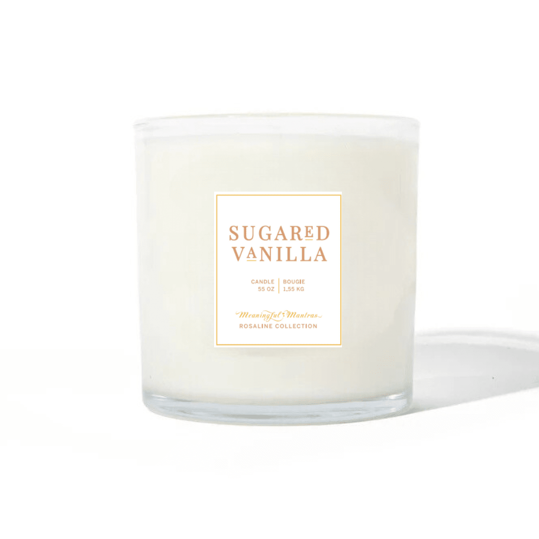 Sugared Vanilla Natural Candle 55oz Rosaline Collection - Vegan America