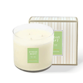 Sunday Reset Fresh Linen Natural 3-Wick Candle - Vegan America