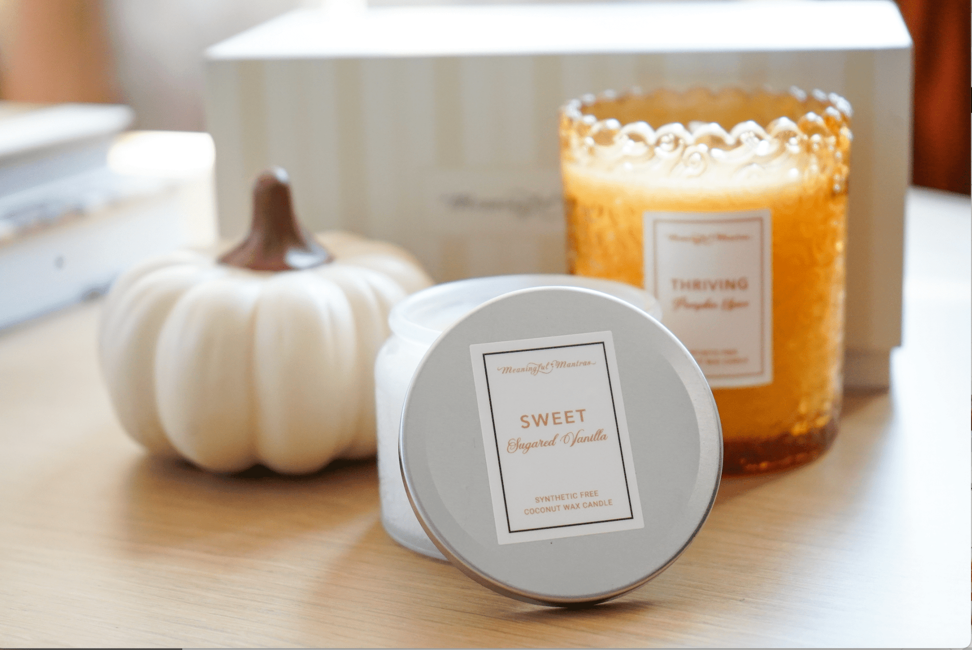 Sweet Sugared Vanilla Natural Candle 4oz Ellie Collection - Vegan America