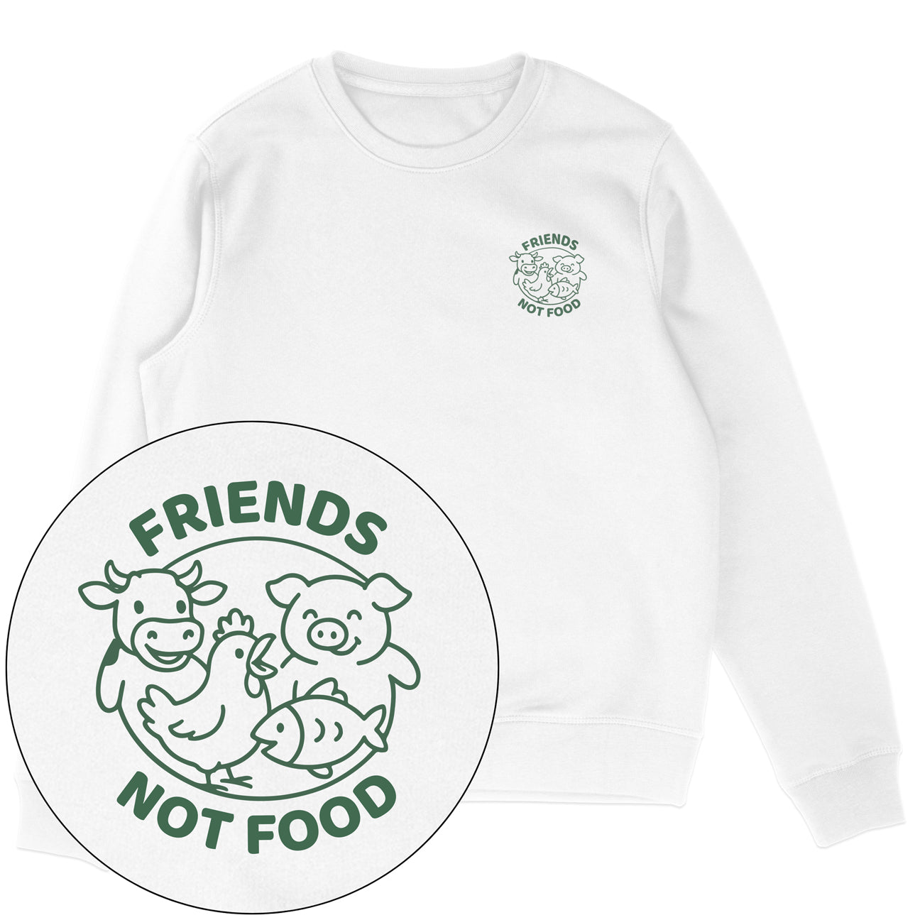 Friends Not Food Sweatshirt