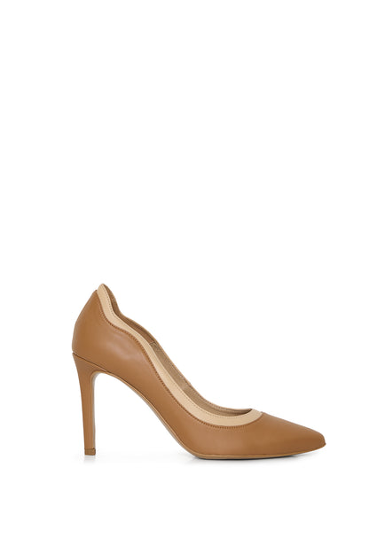 IVO #2 caramel & almond – vegan heels made from mushroom leather