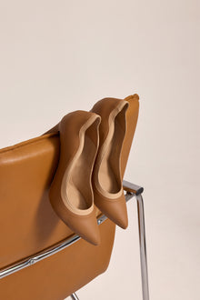 IVO #2 caramel & almond – vegan heels made from mushroom leather