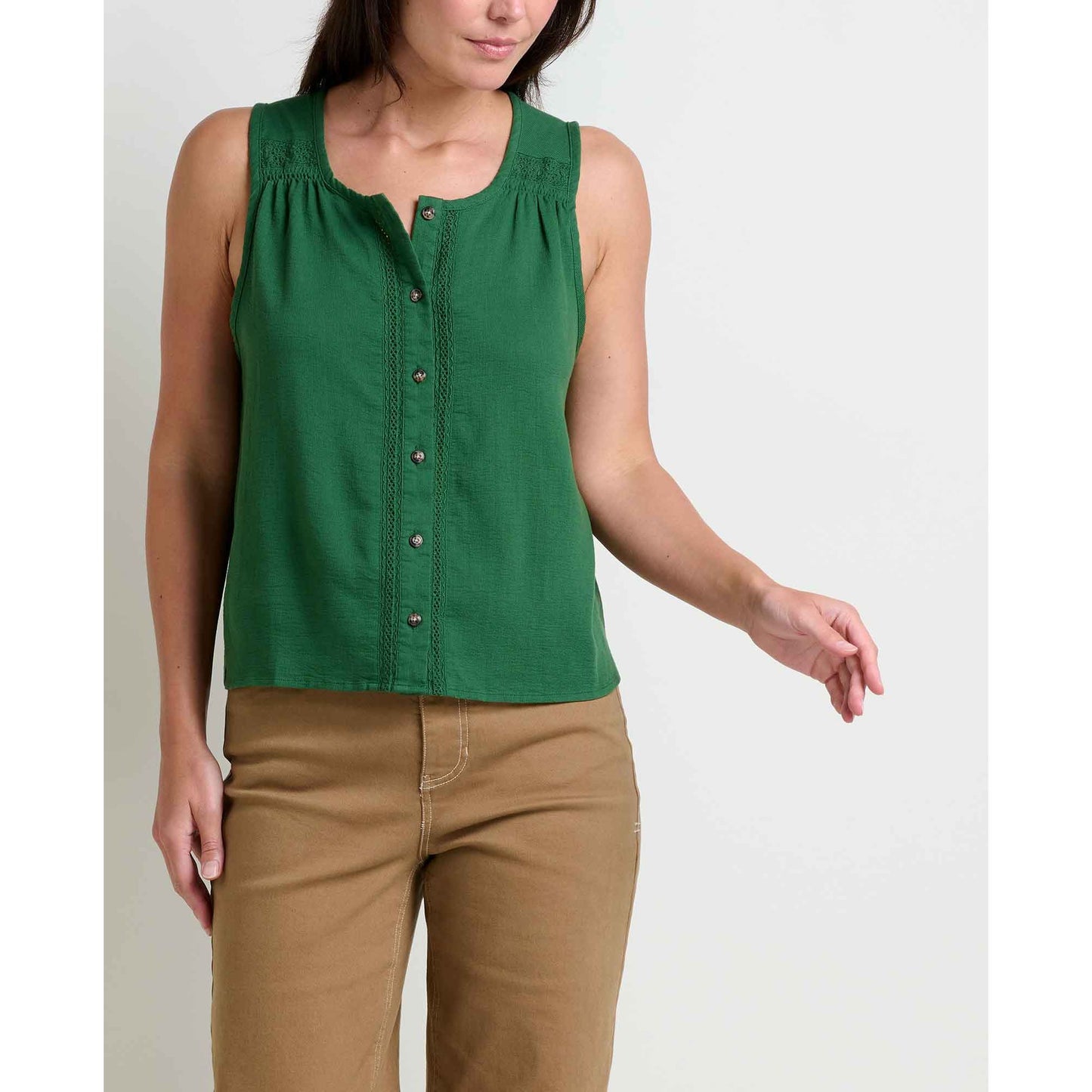 Manzana Button Front Tank
