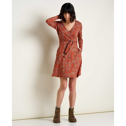 Cue Wrap Long Sleeve Dress