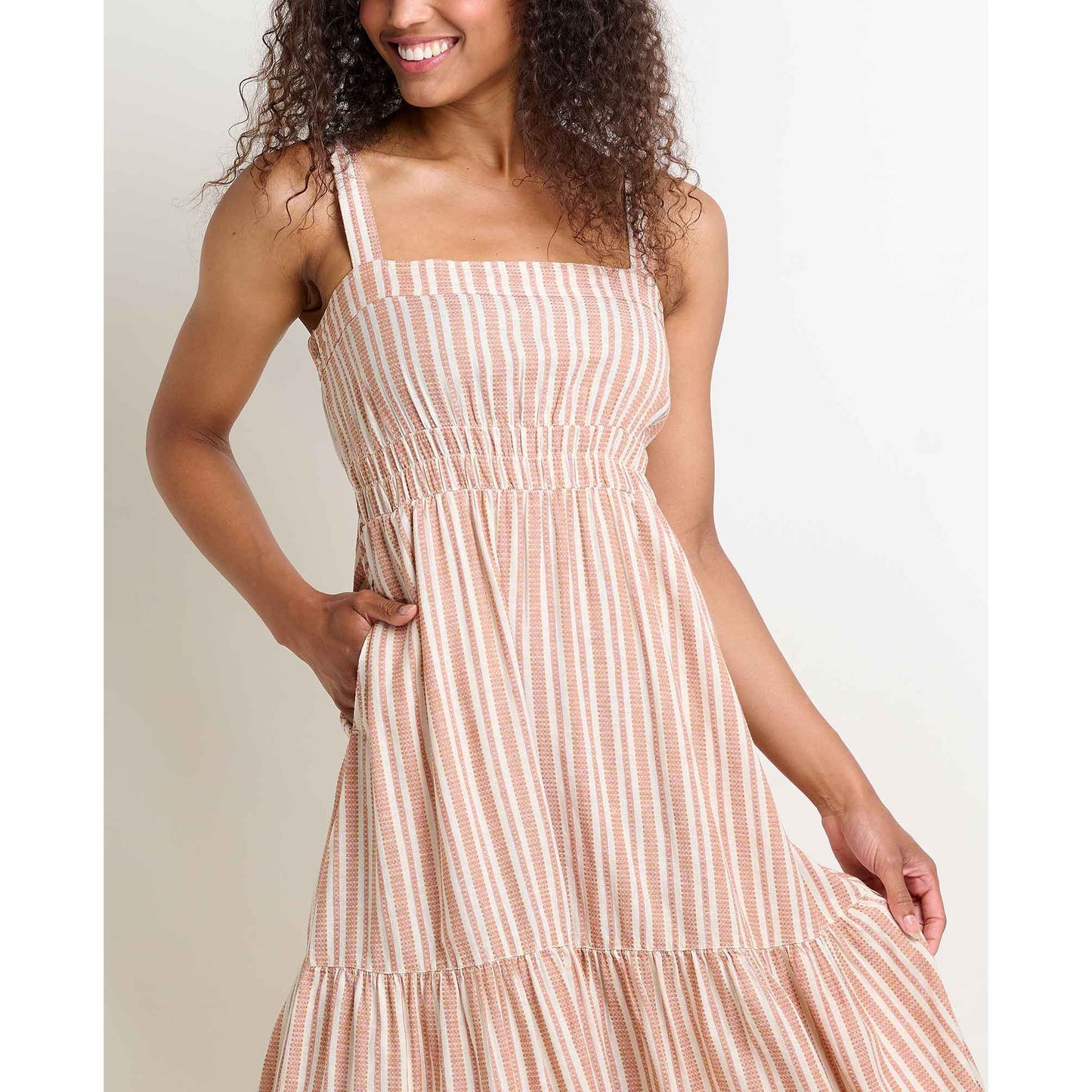 Taj Hemp Tiered Midi Dress