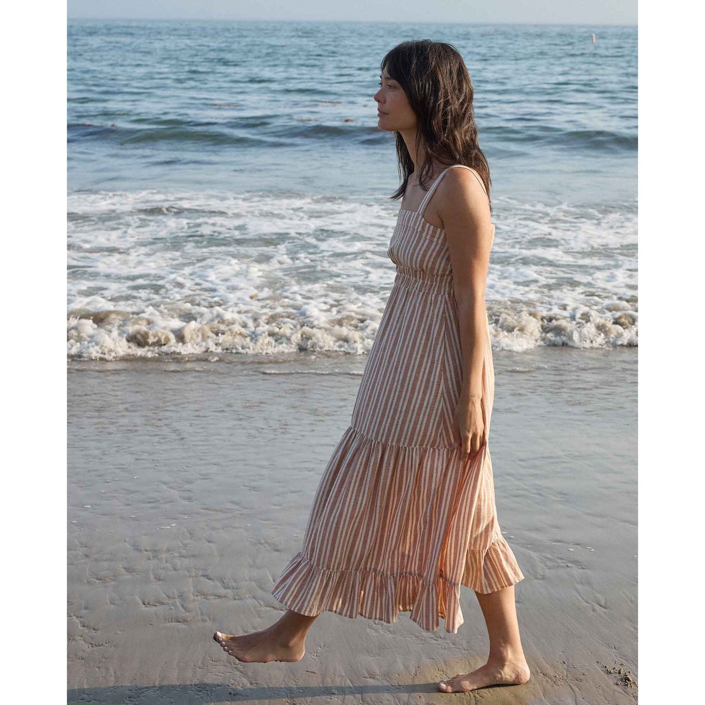Taj Hemp Tiered Midi Dress