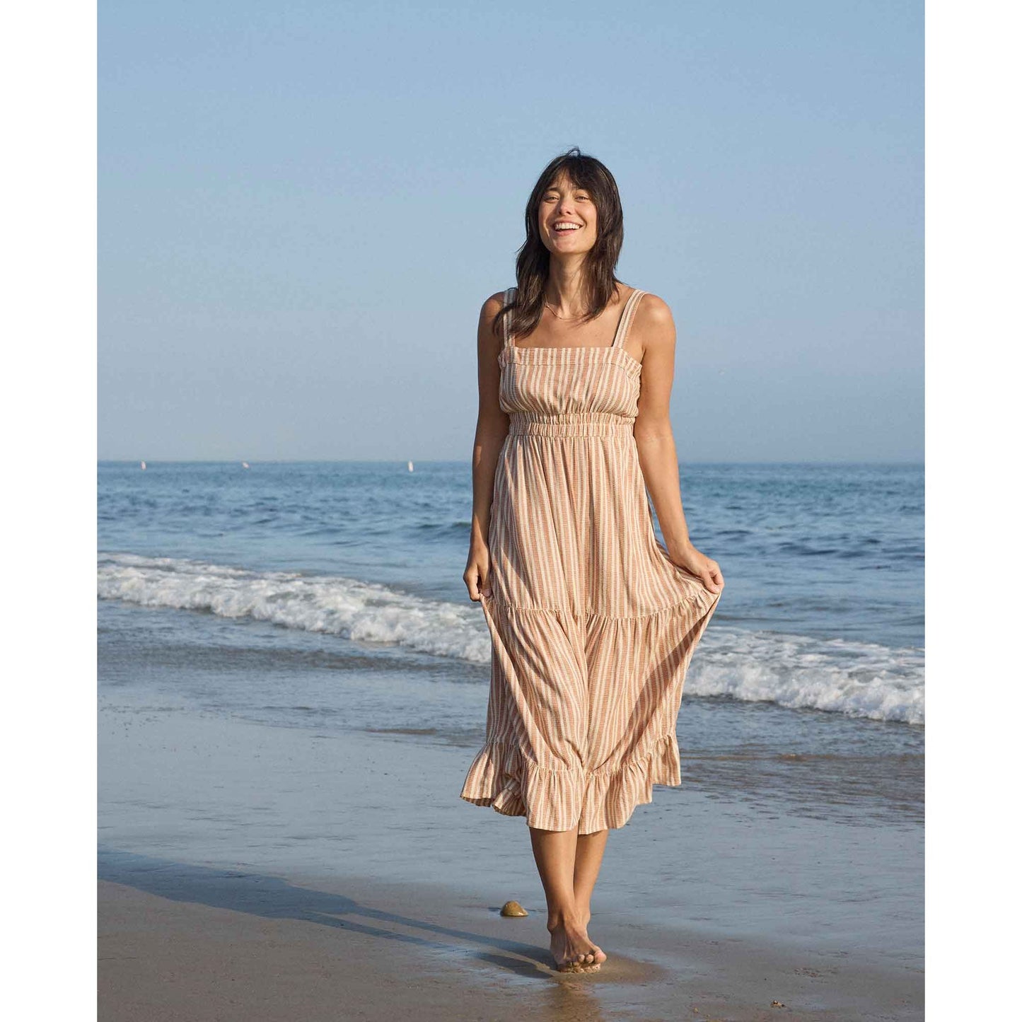 Taj Hemp Tiered Midi Dress