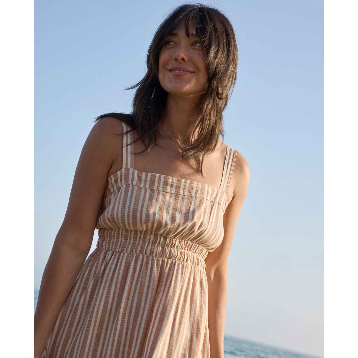 Taj Hemp Tiered Midi Dress