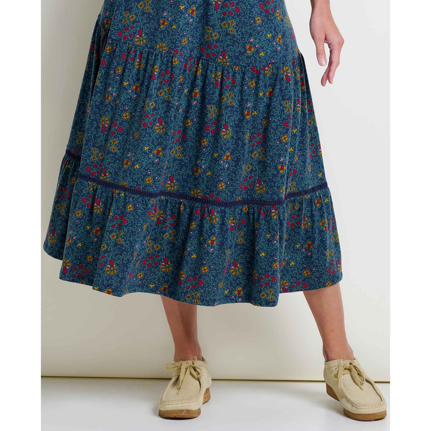 Marigold Tiered Midi Skirt