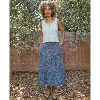 Marigold Tiered Midi Skirt