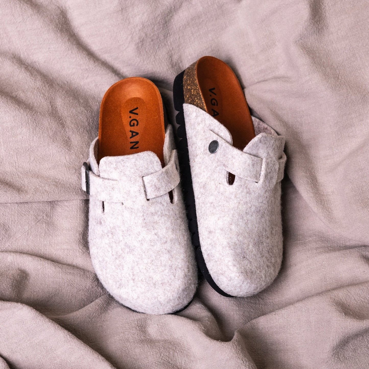 Taro Recycled Felt Footbed Shoes - Vegan America