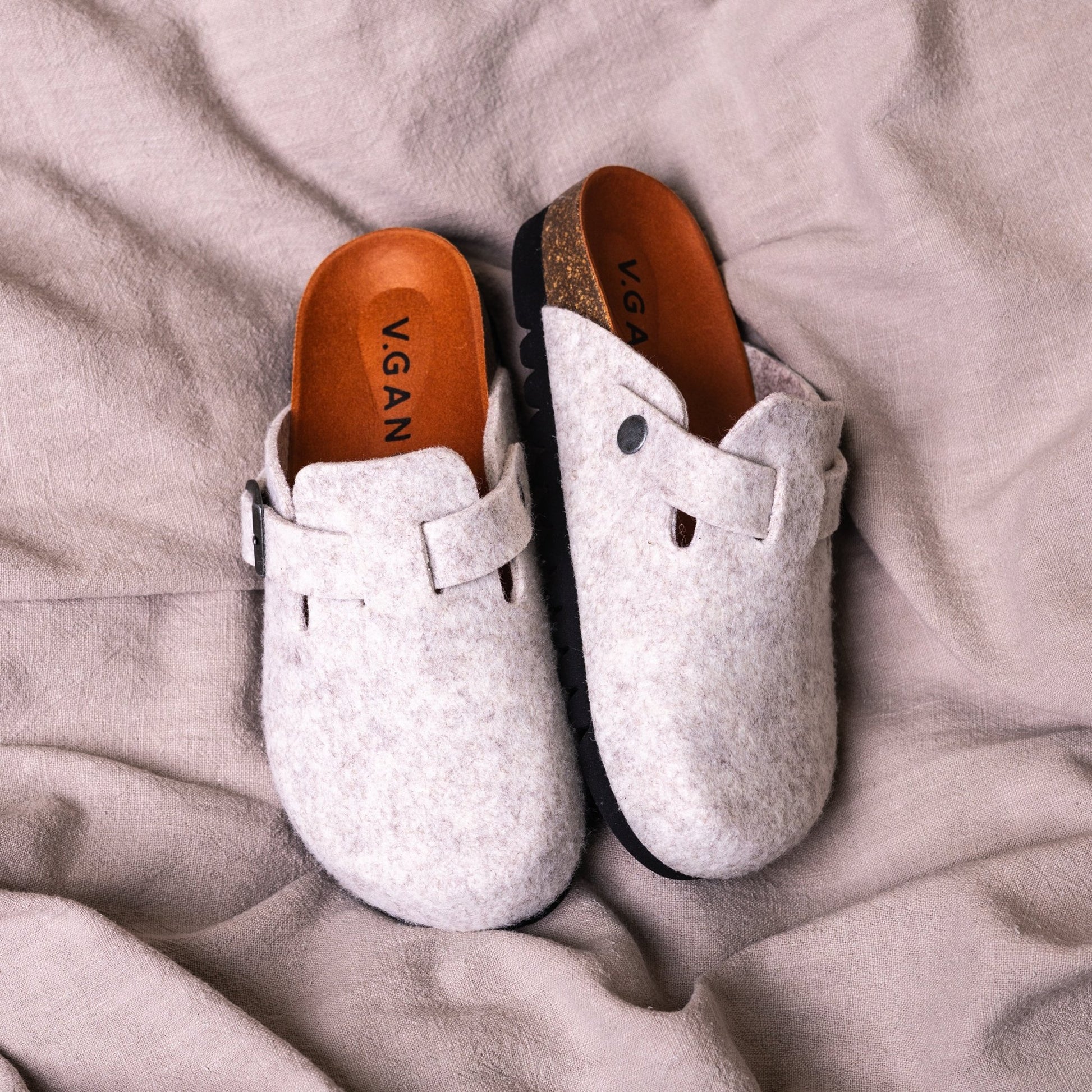 Taro Recycled Felt Footbed Shoes - Vegan America