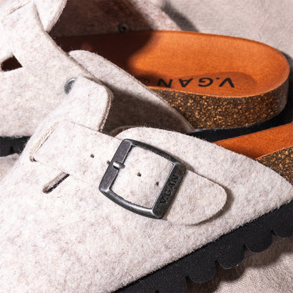 Taro Recycled Felt Footbed Shoes - Vegan America