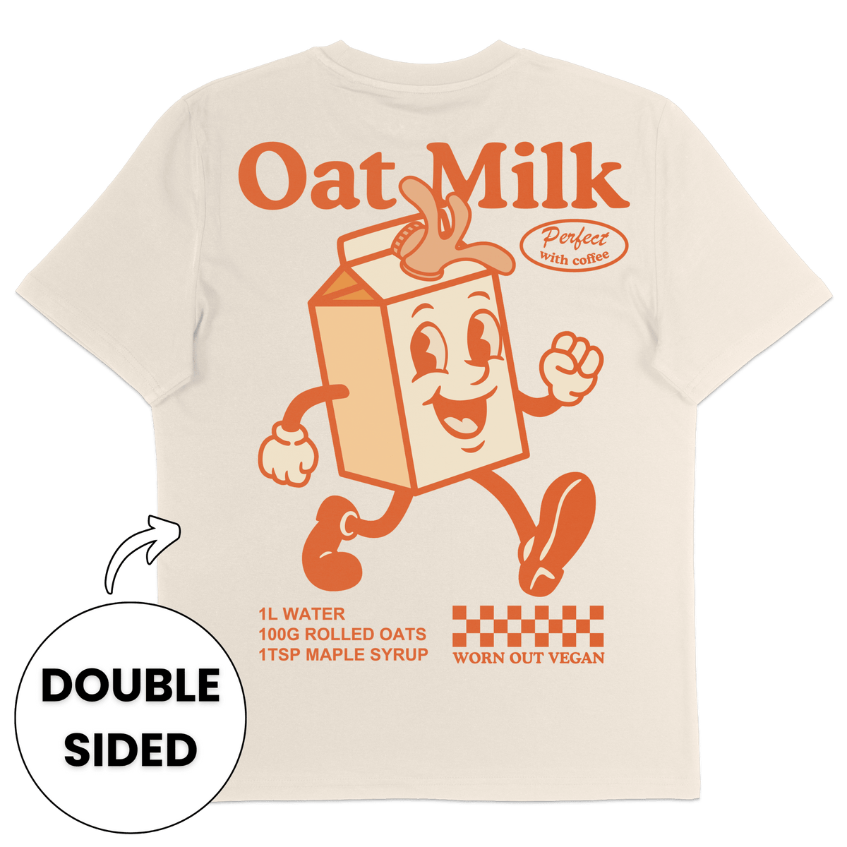 Oat Milk Streetwear T-Shirt - Vegan America