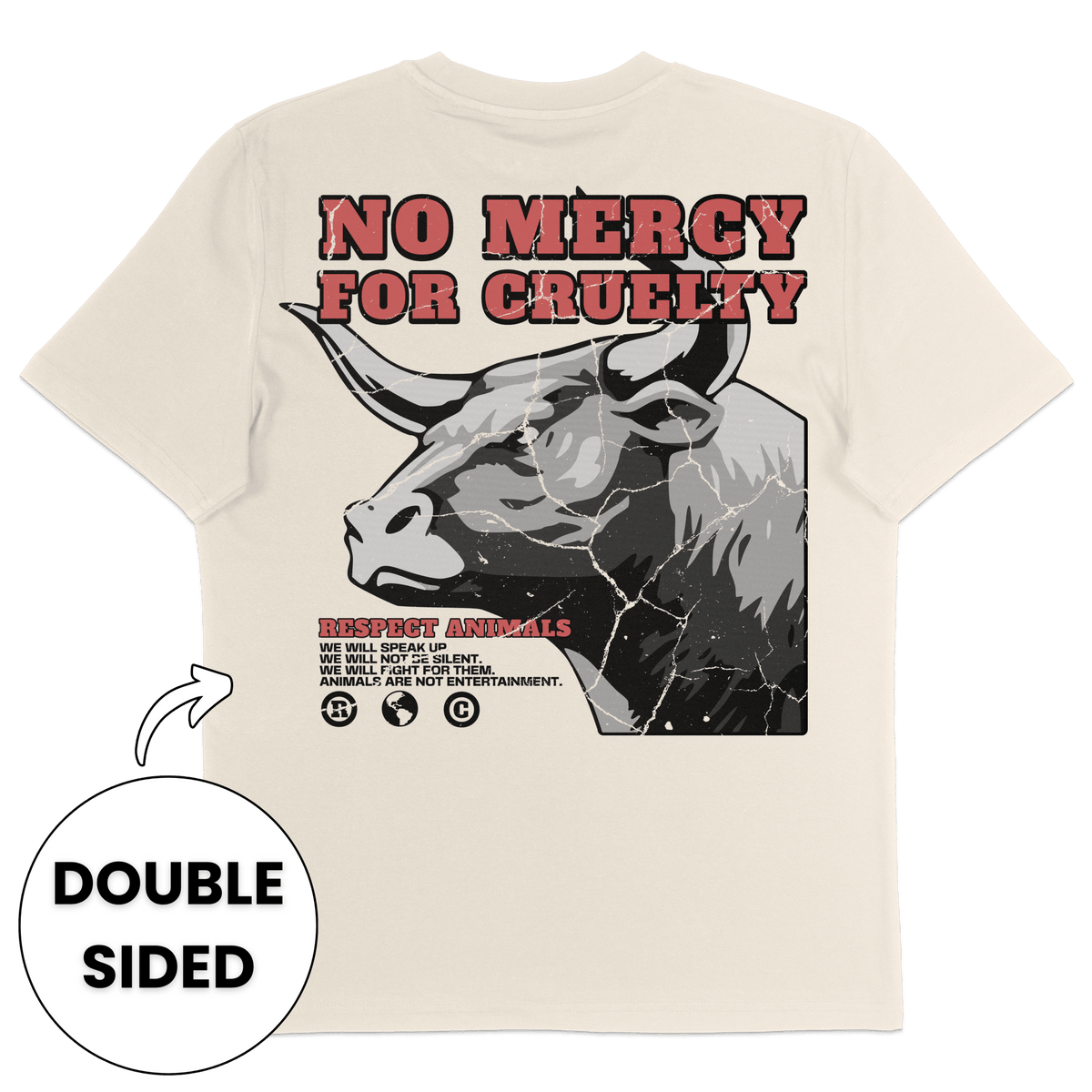 No Mercy For Cruelty Streetwear T-Shirt - Vegan America