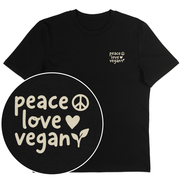 Peace Love Vegan T-Shirt - Vegan America