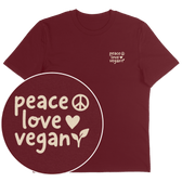 Peace Love Vegan T-Shirt - Vegan America