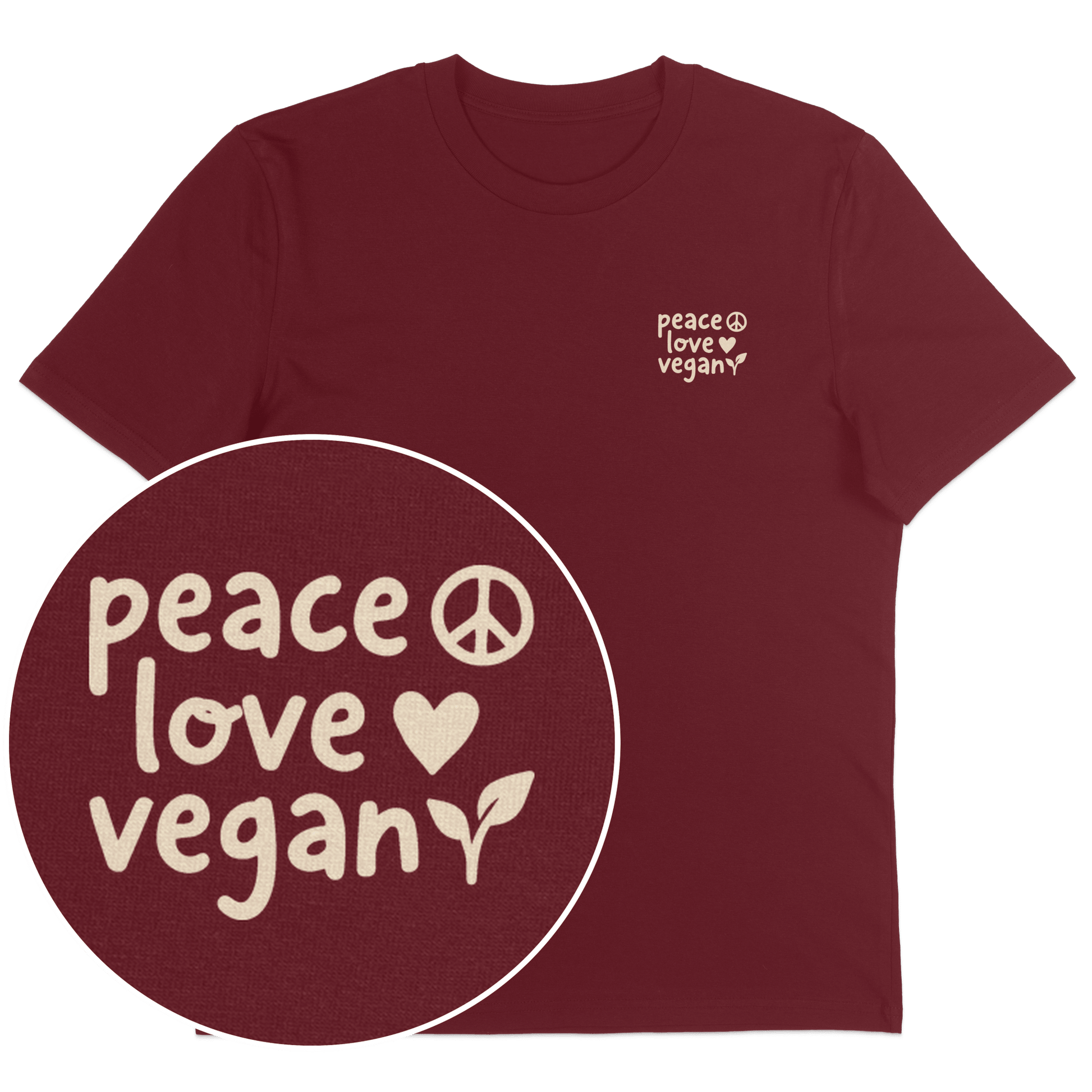 Peace Love Vegan T-Shirt - Vegan America