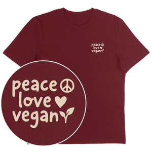Peace Love Vegan T-Shirt - Vegan America