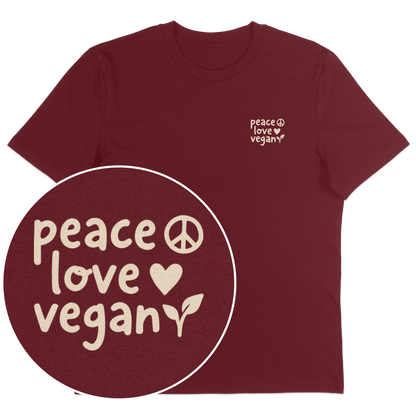 Peace Love Vegan T-Shirt - Vegan America