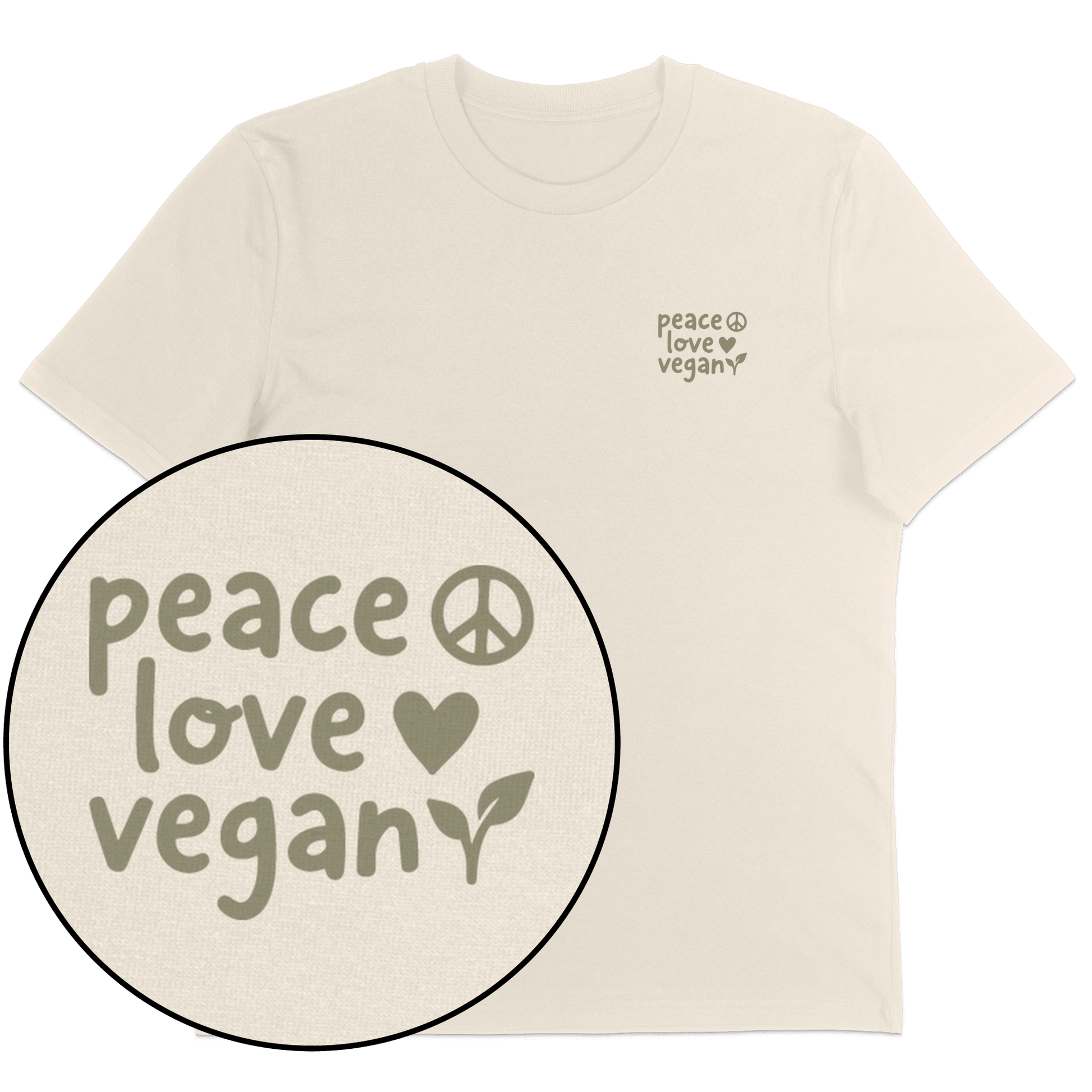 Peace Love Vegan T-Shirt - Vegan America