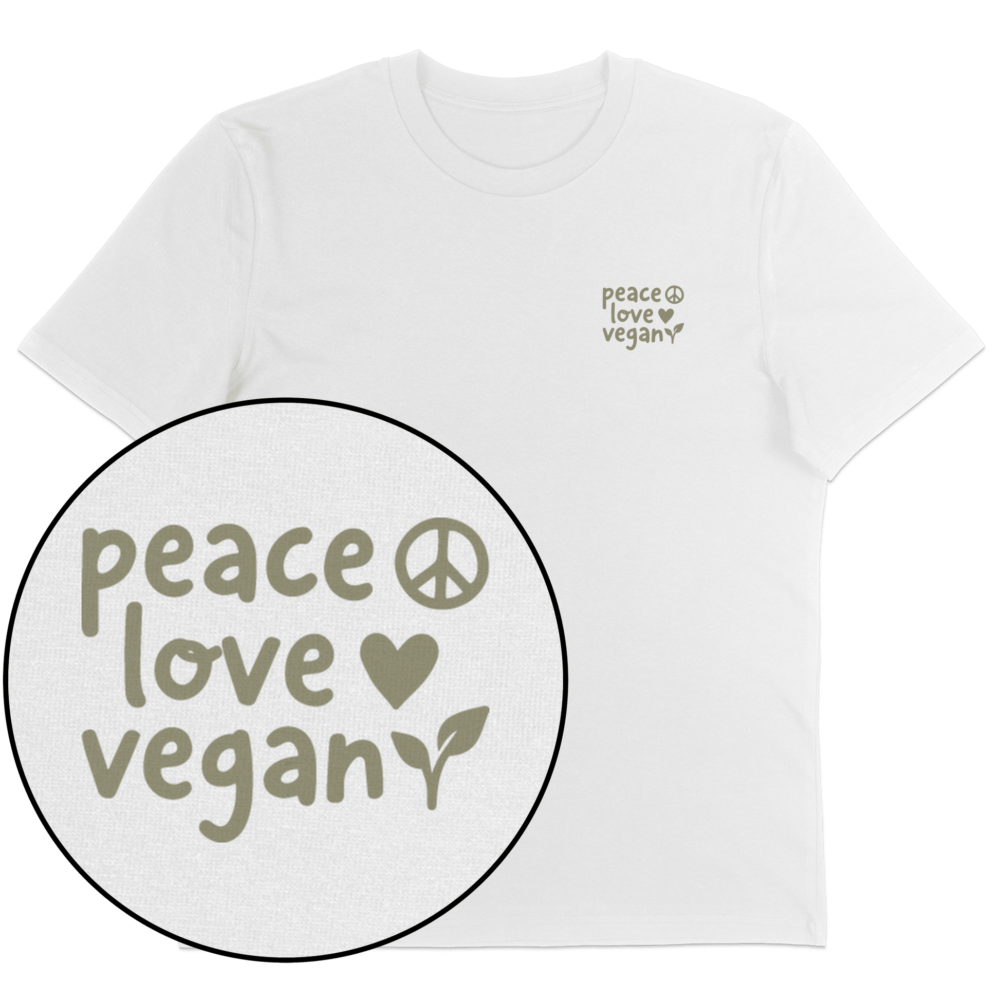 Peace Love Vegan T-Shirt - Vegan America