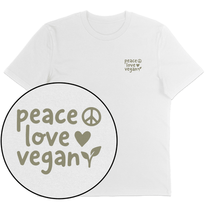 Peace Love Vegan T-Shirt - Vegan America