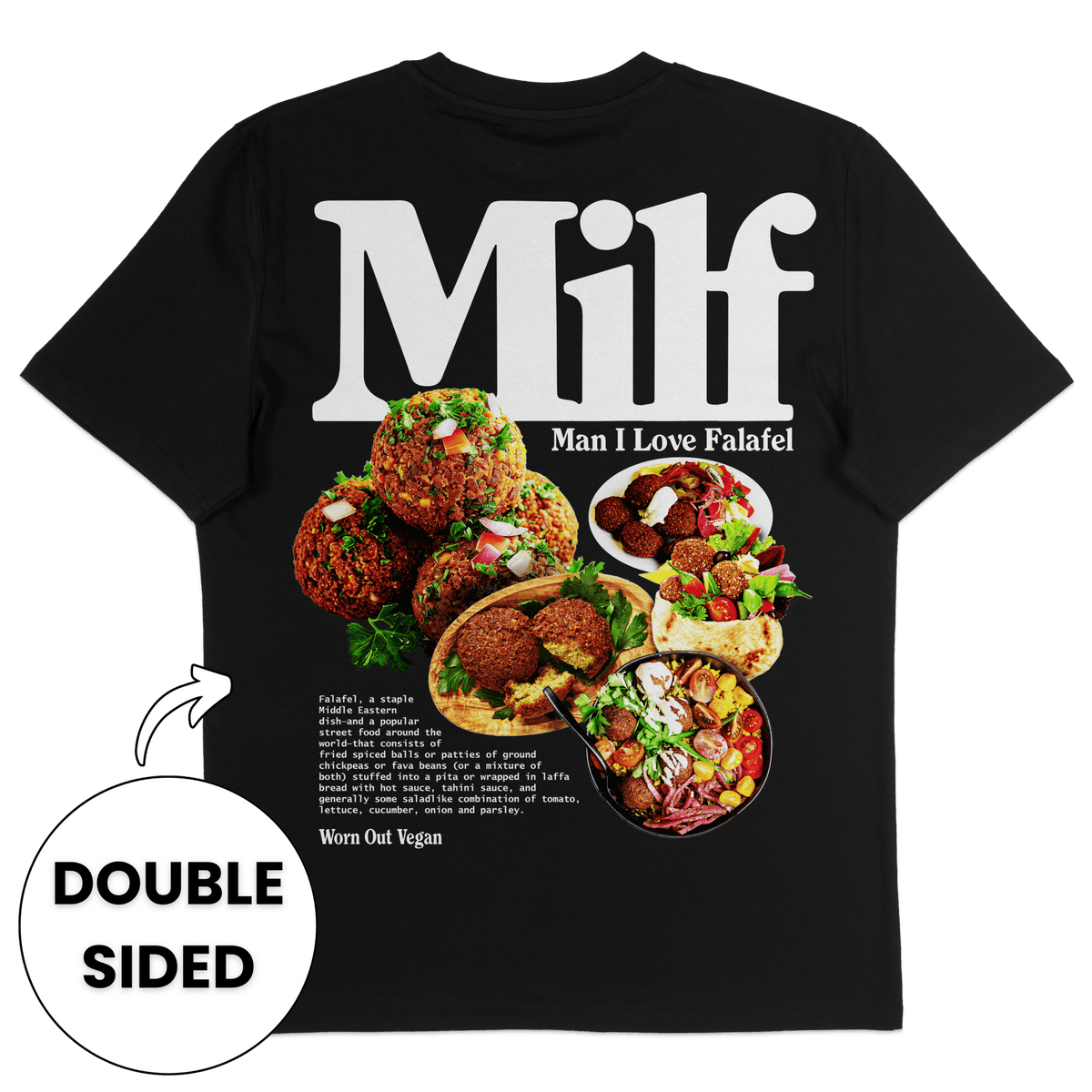 Man I Love Falafel Streetwear T-Shirt - Vegan America
