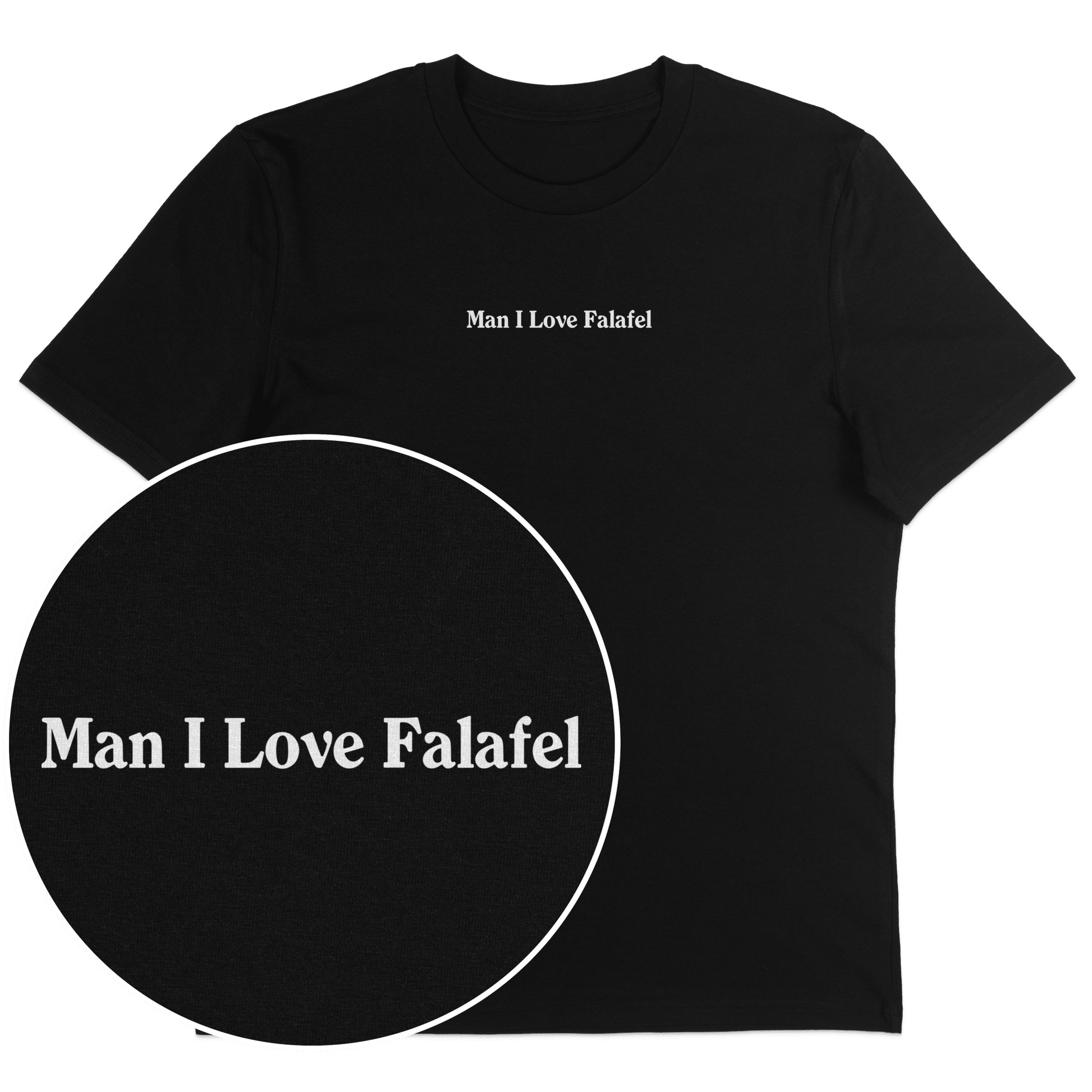 Man I Love Falafel Streetwear T-Shirt - Vegan America