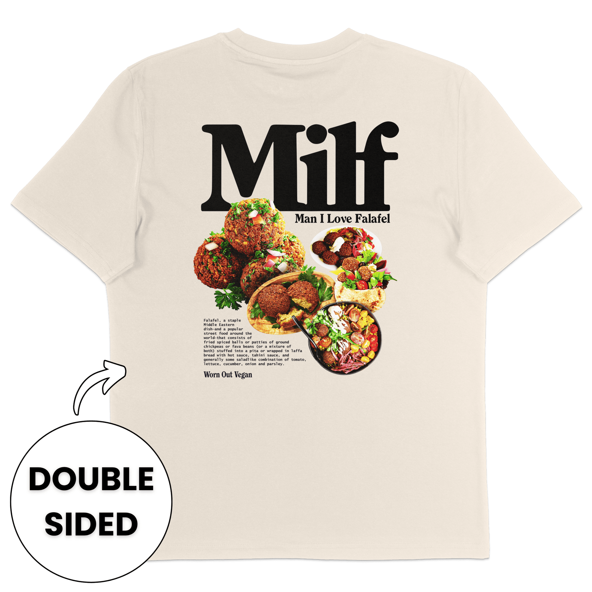 Man I Love Falafel Streetwear T-Shirt - Vegan America