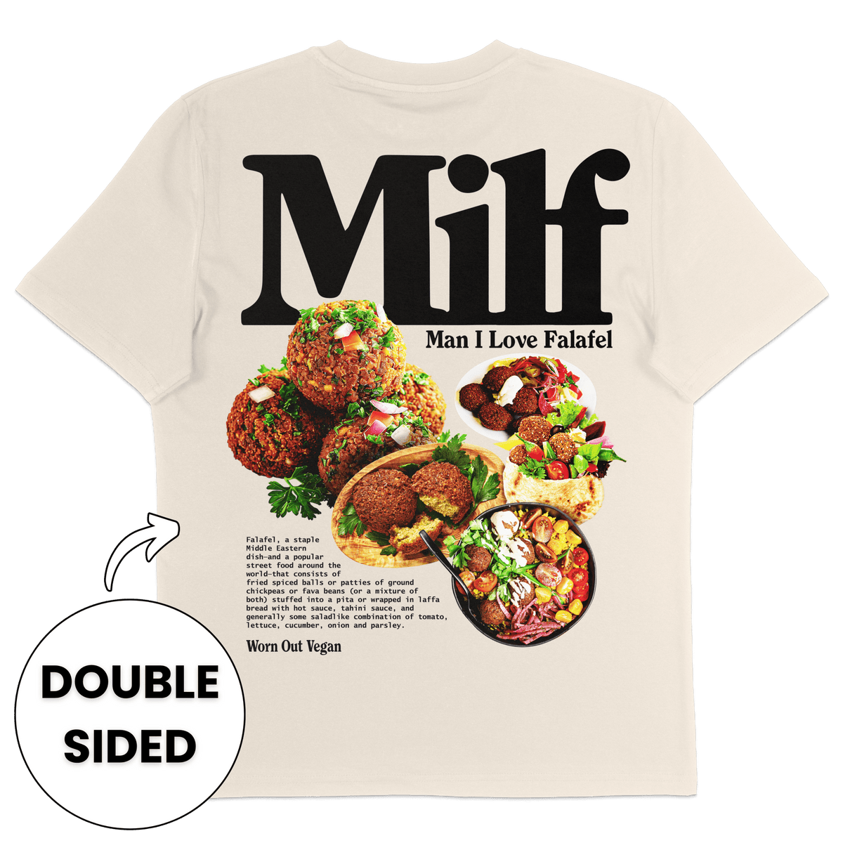 Man I Love Falafel Streetwear T-Shirt - Vegan America