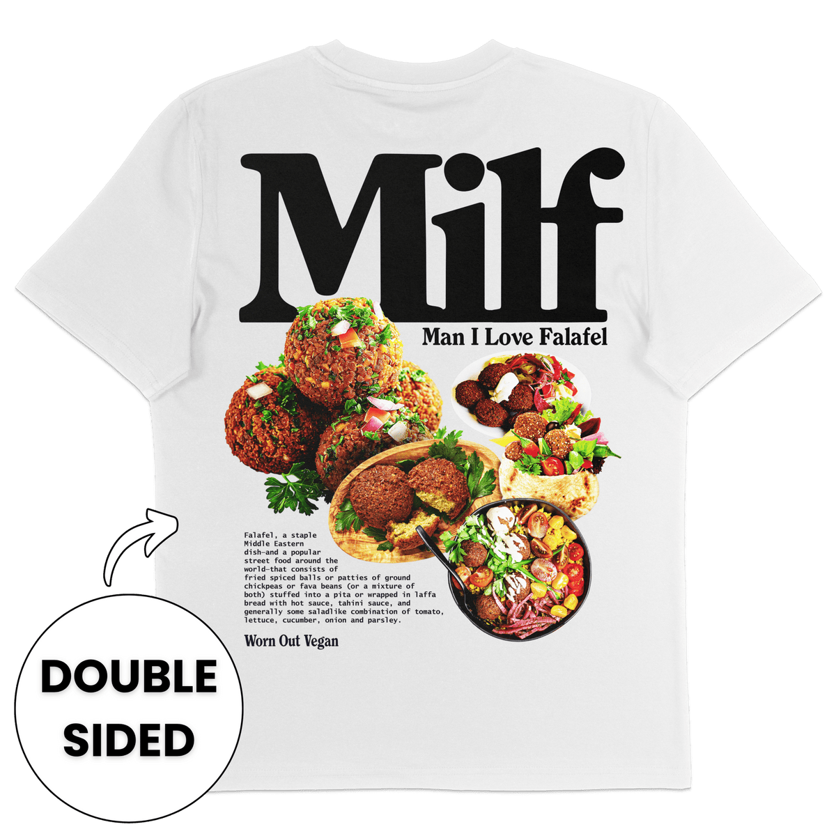 Man I Love Falafel Streetwear T-Shirt - Vegan America