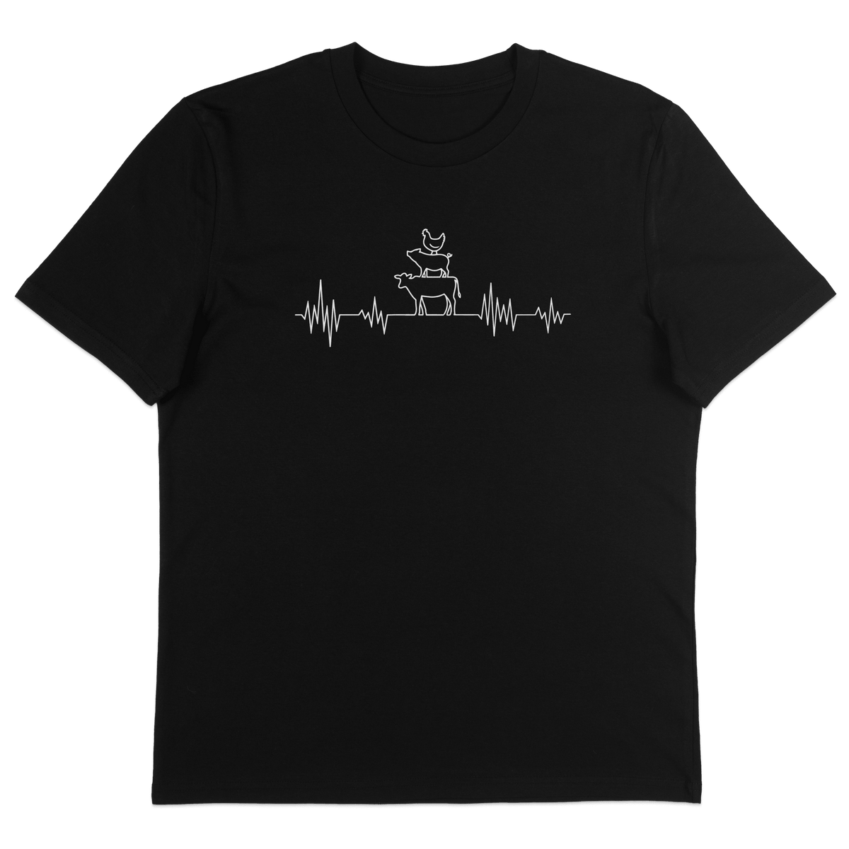 Animals Heartbeat T-Shirt - Vegan America