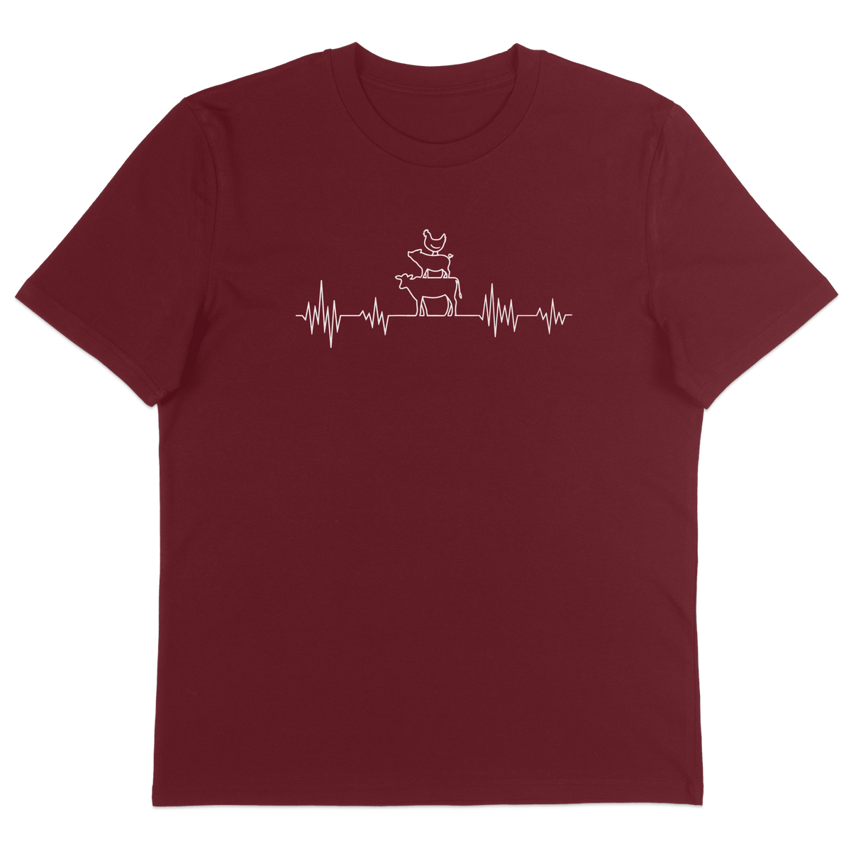 Animals Heartbeat T-Shirt - Vegan America